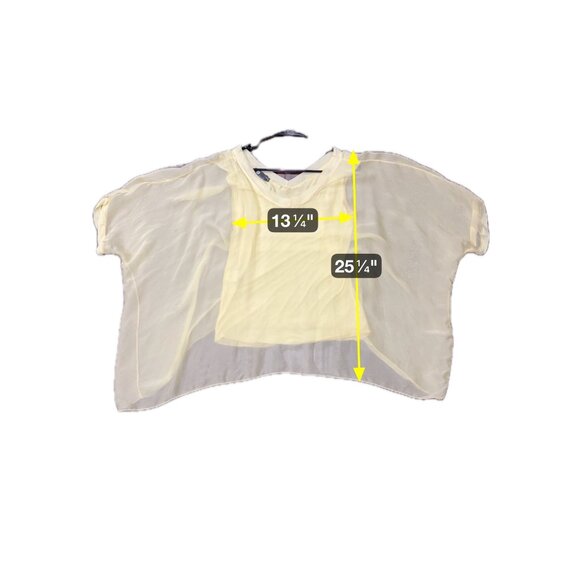 Italian Yellow Asymmetrical Hem Silk Viscose Blouse Sz Medium - Picture 7 of 9